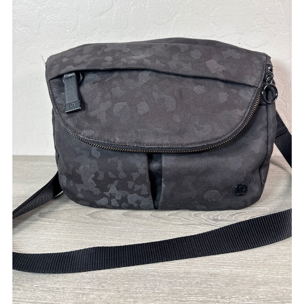 Lululemon All Night Festival Bag Micro Obsidian Black Camo 5L Crossbody Bag